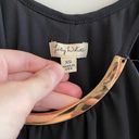 Lily White Flowy Black Camisole/Tank Top with Gold Metal Neckpiece, Size XS Photo 7