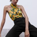 ZARA NWT   Twist Neck Floral Halter Top Bodysuit Small Photo 4