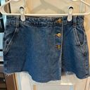 ZARA Size Small Asymmetrical Raw Edge Skort Photo 0