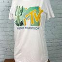 MTV Shirt womens Small 19x24 logo Music cactus dessert logo white White Photo 0