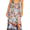 Alexis NEW  Nisa Mix Floral Satin Dress Brun Blossom Photo 0