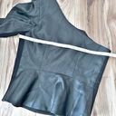 BCBGMAXAZRIA  | Faux Leather One Shoulder Asymmetrical Peplum Puff Sleeve | XXS Photo 8