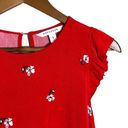 Popsugar  Floral Mini Shift Dress Ruffle Whimsical Romantic Valentine Feminine S Photo 4