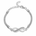 infinity Fashion White Gold Bangle Women  Adjustable Chain Bracelet Jewelry Gift Photo 0