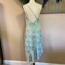 Lulus NWOT  Sweet and Stylish Green Floral Jacquard One-Shoulder Midi Dress Photo 6