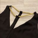 BCBGMAXAZRIA Nydia silk T strap harness Black and Gold Tank Blouse Photo 2