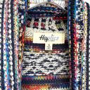 Harper Haptics Holly  Boho Multicolored Fringe Knit Long Cardigan Sweater Photo 8