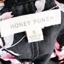 Honey Punch  | Black Floral Satin Slip Nighty Sz S Photo 7