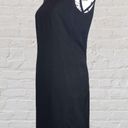 Karl Lagerfeld Sz 4 Black Career Sheath Sleeveless Dress Metal Eyelets Moto Photo 1