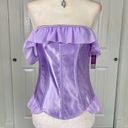 Adore Me  Whimsical Fairy Purple Lilac Satin Off The Shoulder Corset M NWT Photo 0