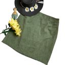 Dress Barn Vintage 90s  suede green Fall skirt Photo 7