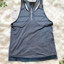 New Balance  Navy Blue Stripe Mesh Racerback Tank Top Medium Photo 6