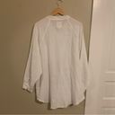 Aerie  Pool To Party Cover Up White Size XXS Button Up Tunic Oversized Fray Hem Photo 4