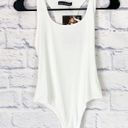 Naked Wardrobe  white scoop neck body suit small Photo 1