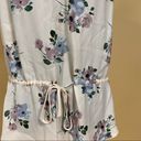 Ro & De  Blush Pink Floral Sleeveless Button Up Front Tie Blouse Tunic Top Size S Photo 5