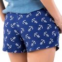 Harper  Blue & White Anchor Beach Pockets Summer Cotton Shorts ~ Womens Size 28 Photo 1