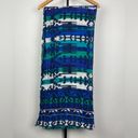 ZARA  Blue White Multicolored Aztec Woven Cotton Rectangle Scarf Photo 1