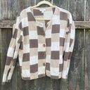 Christopher & Banks  Neutrals Checkerboard Cardigan | XL Photo 0