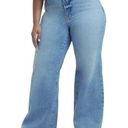 Good American  Good Waist Palazzo Jeans Indigo 259 Wide Leg Plus Size 14/32 Photo 0