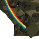 Sugar and L!ps Crop Camo Rainbow Sleeve Hoodie Photo 3