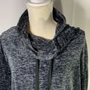 Nicole Miller  Cowl Neck Fleece Pajama Top Gray and Black Size 3X Photo 1