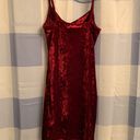 Zaful Cowl Front Velvet Mini Dress - Red Wine Photo 2