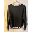 Champion  Phys. Ed. Reverse Weave Black and White Collegiate Crewneck Sweatshirt Photo 4