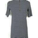 Theory  Women Striped Dress Navy Blue White Moltana‎ Short Sleeve Back Zip Size S Photo 2