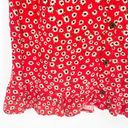 Krass&co G.H. Bass & . Micro Floral Ruffle Hem Tank Red Medium Photo 2