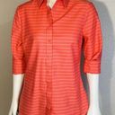 Coldwater Creek - Long sleeve striped pink button down blouse size Medium Photo 0