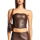 I am gia  Brown Leather Corset Top Photo 0