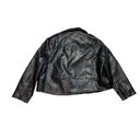 Modcloth * Vegan Croc Embossed Black Leather Moto Rock Jacket Womens Plus Size 1X Photo 2