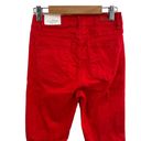 Vince  Blue Co Red Distressed High Rise Skinny Jean Size 9 New Photo 3