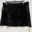 Abound  Womens‎ Mini Skirt Black Small Velvet Mini Skirt Thigh Slit Photo 0