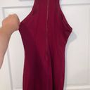 One Clothing High Neck Burgundy Dress Photo 1