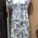 ECI  New York silver floral white dress Photo 0