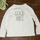 Rae Dunn  “GOOD VIBES" Studio Raglan Sweatshirt sz Large Photo 1