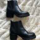 MIA Black Chunky Bootie Heels Photo 0