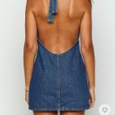 Beginning Boutique Corbin Denim Halter Neck Mini Dress Photo 2