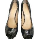 Enzo Angiolini  Silver&Black Snakeskin Pumps size 9.5 Photo 0