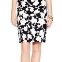 Kate Spade  Floral Graphic Marit Black White Pink Pencil Skirt Sz 4 Photo 4