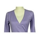 Diane Von Furstenberg  DVF Ballerina Wrap Size P Silk Cashmere Sweater Purple Photo 4