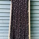 Pretty Little Thing NWT  black ditsy floral split detail maxi dress size/6 Photo 4