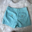 Trina Turk Blue Cotton Blend Shorts Photo 2