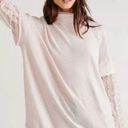 Free People On Your Sleeve Light Pink Ruffle Layered Look Knit Top Photo 0