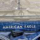 American Eagle  Mom Jeans Size 10 Distressed Light Wash Comfort Stretch Waistband Photo 3