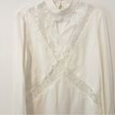 Cami NYC  The Skylar Blouse White Silk Lace Long Sleeve Revolve Small S NWT Photo 3