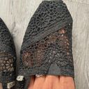 Toms  Alpargata Moroccan Black Crochet Floral Slip On Summer Flat Shoes Size 5 Photo 11