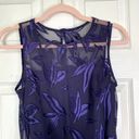 Laundry by Shelli Segal Vintage 90s Formal Gown Blue Purple Shelli Segal Velvet Accents Size 2 Prom Photo 2