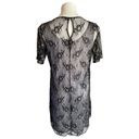 Scarlett Lace Overlay Dress Black/Silver Sz 8 Photo 2